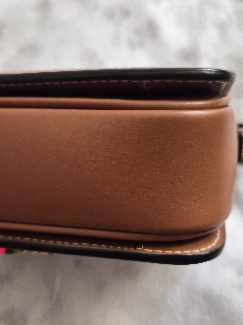 Celine Teen Triomphe Canvas Shoulder Bag with Tan Leather Trim - Picture 5 of 16